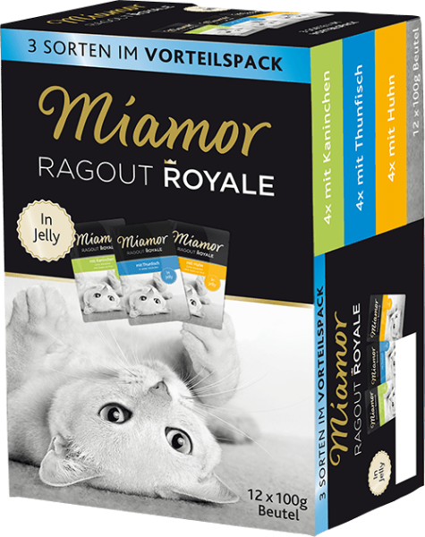 Miamor Ragout Royal Multibox Jelly Kaninchen, Huhn, Thunfisch 12x100g