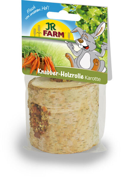 JR FARM Knabber- Holzrolle Karotten 150g