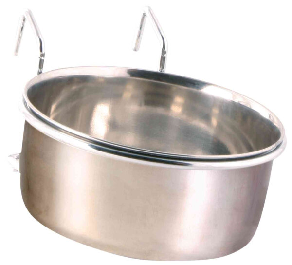 Trixie Napf mit Halter, Edelstahl, 600ml/ Ø12 cm